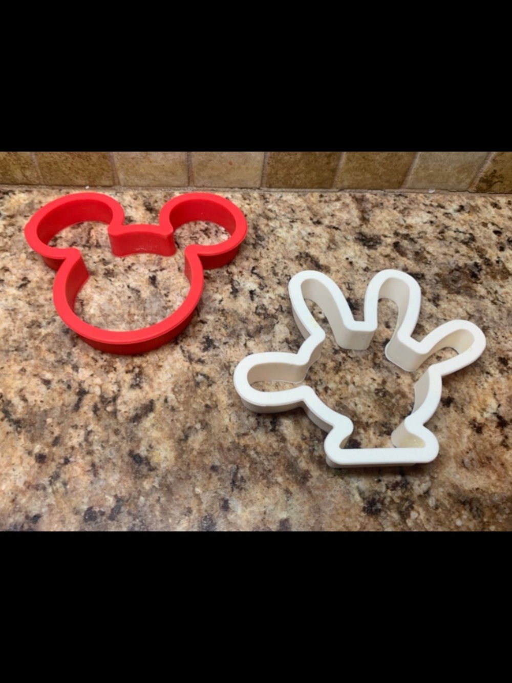 Disney Mickey Mouse and Minnie Mouse Glove-Shaped Silicone Molds.
